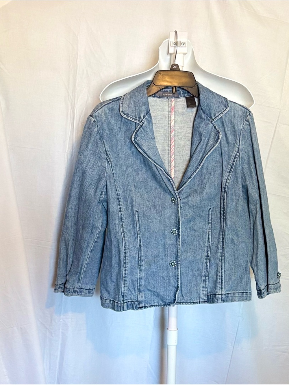 Liz Claiborne Light Blue Denim Blazer Jacket